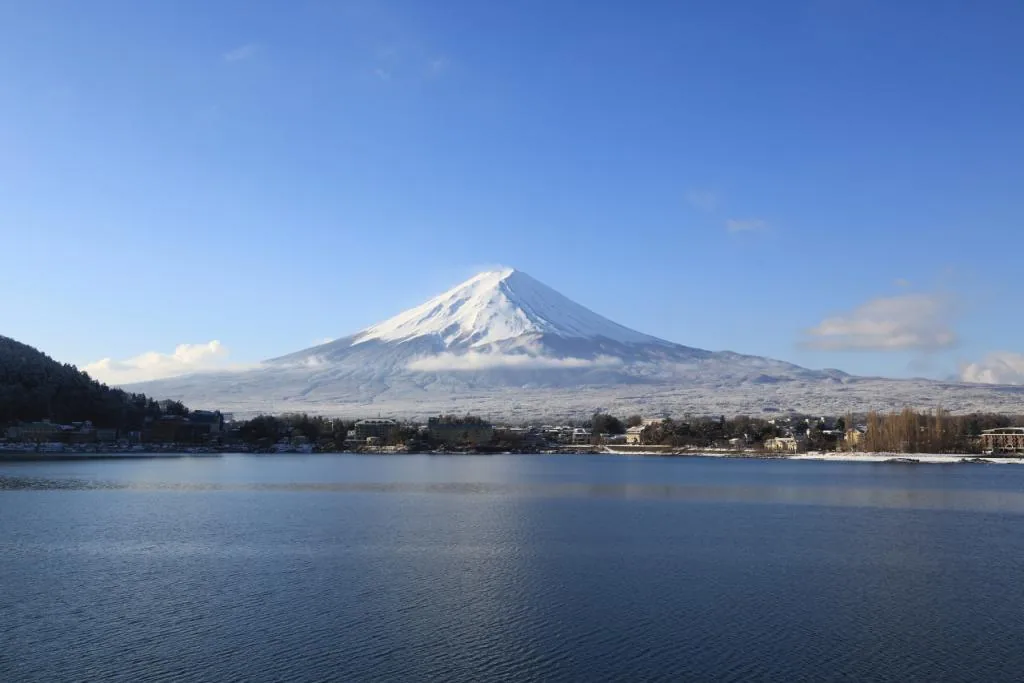 Mount Fuji above Lake Kawaguchiko, Japan