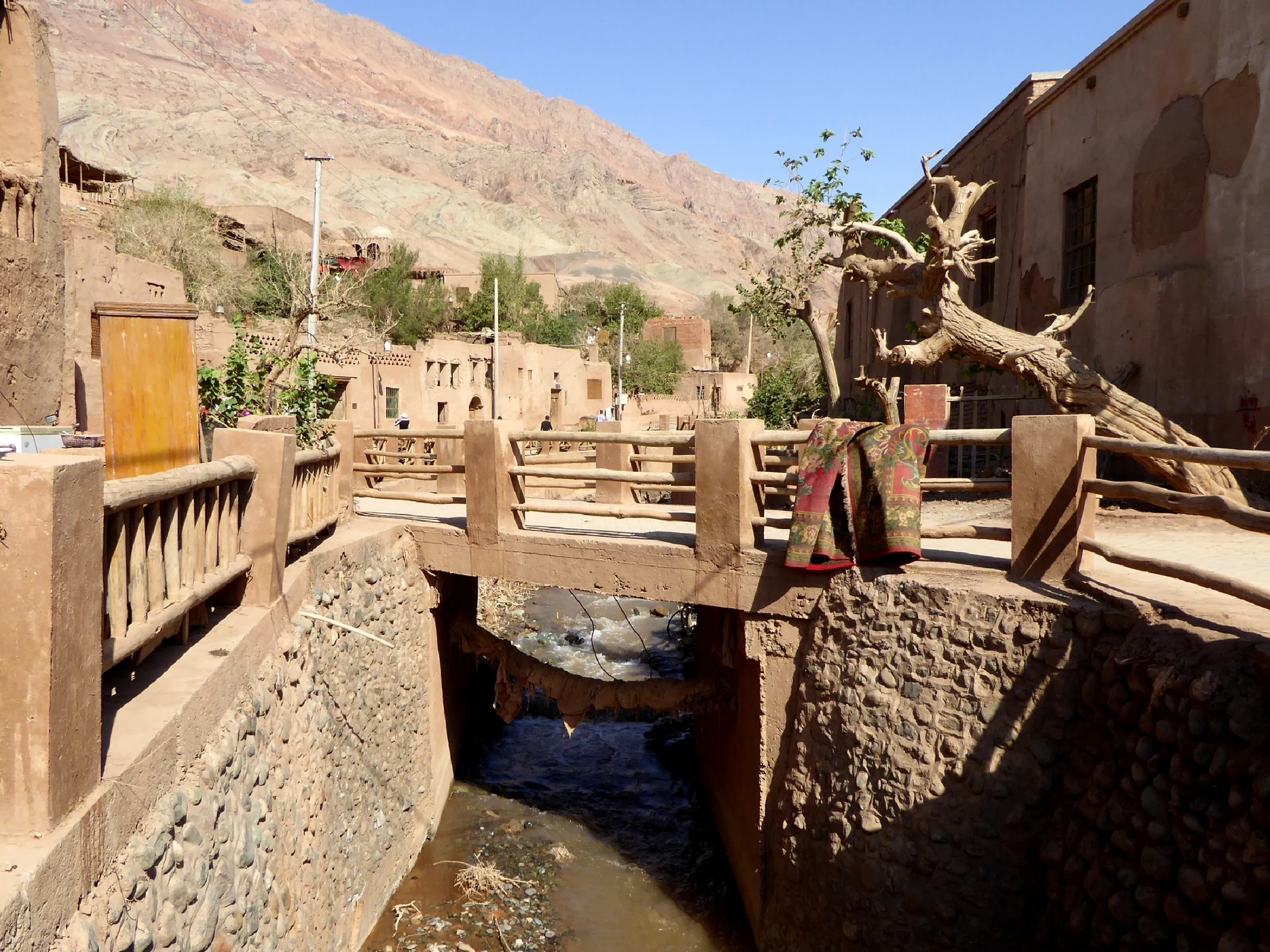 Tuyugou Village, Turpan — traditional earthen architecture.
